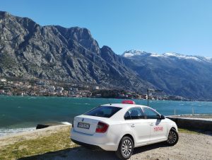 A licensed taxi in Boka Bay Montenegro